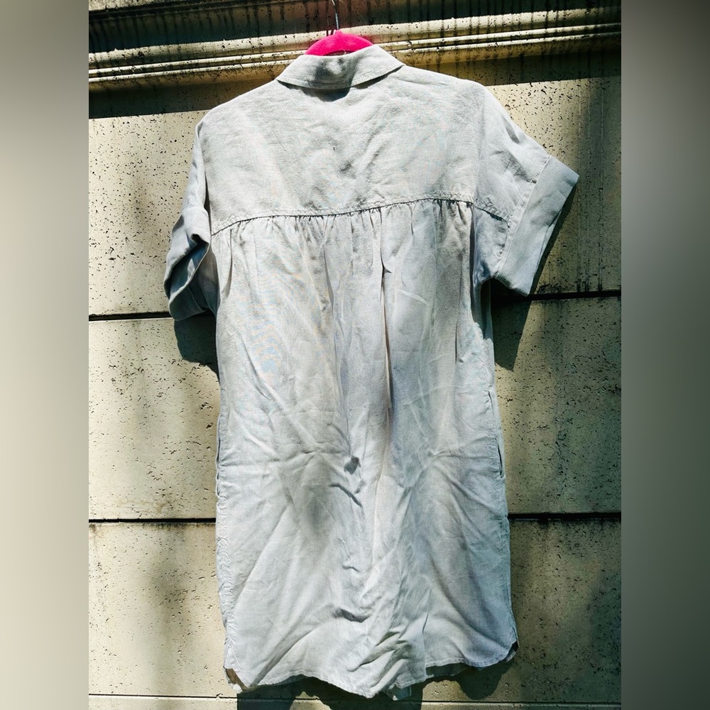 J.Crew ✨Relaxed Fit Linen Shirtdress ✨ 100% Linen ✨Flax ✨ Size Small - Picture 9 of 17